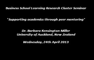 Supporting academics through peer mentoring