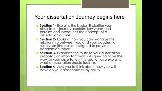 dissertation maze - unit 1 intro