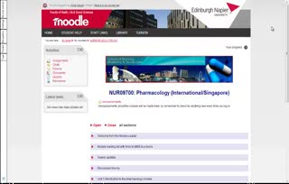 Pharmacology NUR09700: Module tour 2013